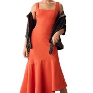 Anthropologie Ariana Square Nexk Assymetrical Hem Dress